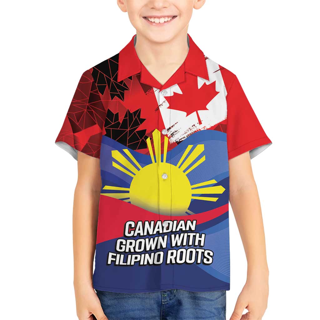 Personalized Canadian Grown With Filipino Roots Family Matching Tank Maxi Dress and Hawaiian Shirt