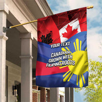 Personalized Canadian Grown With Filipino Roots Garden Flag