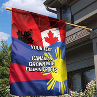 Personalized Canadian Grown With Filipino Roots Garden Flag