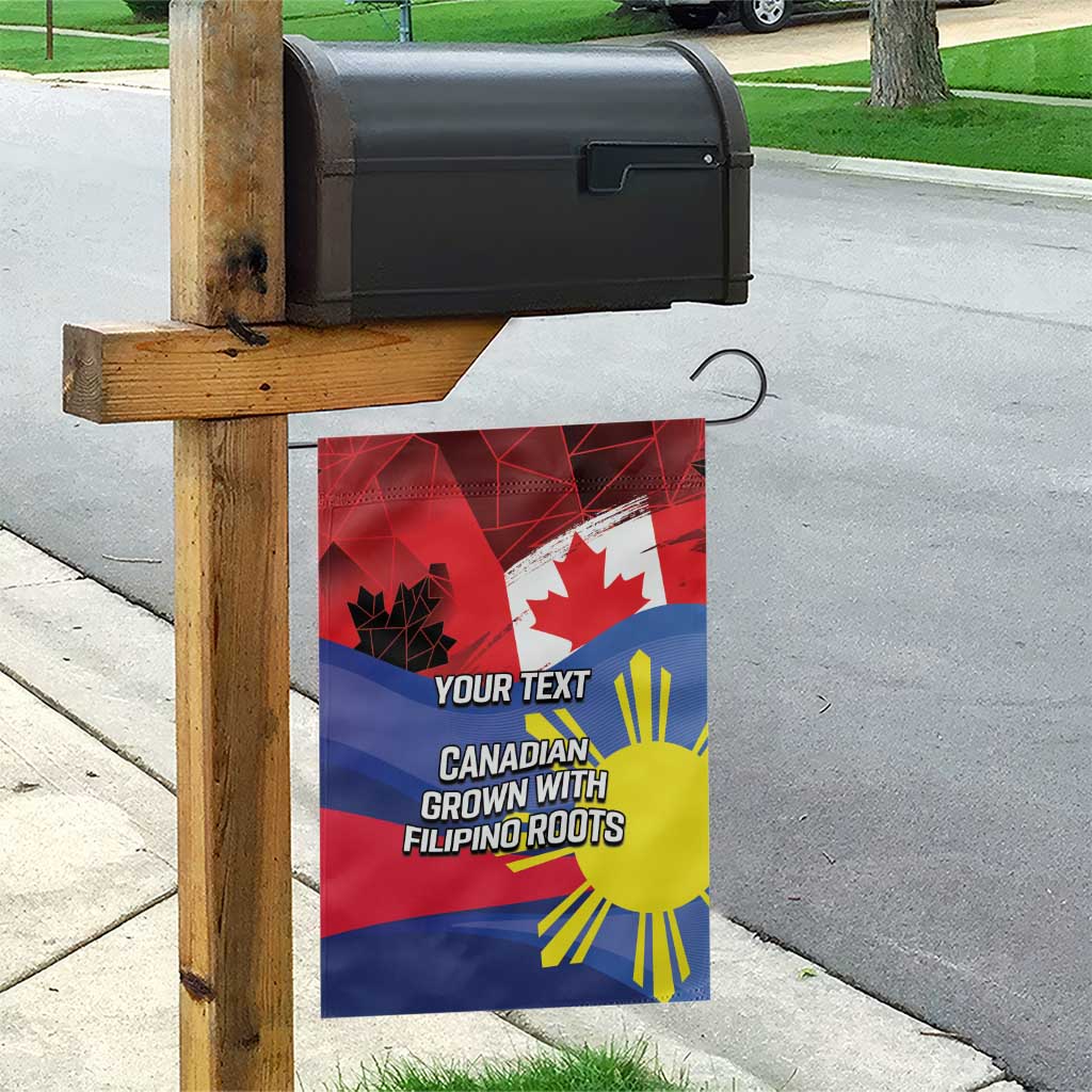 Personalized Canadian Grown With Filipino Roots Garden Flag