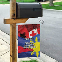 Personalized Canadian Grown With Filipino Roots Garden Flag
