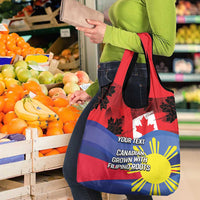 Personalized Canadian Grown With Filipino Roots Grocery Bag