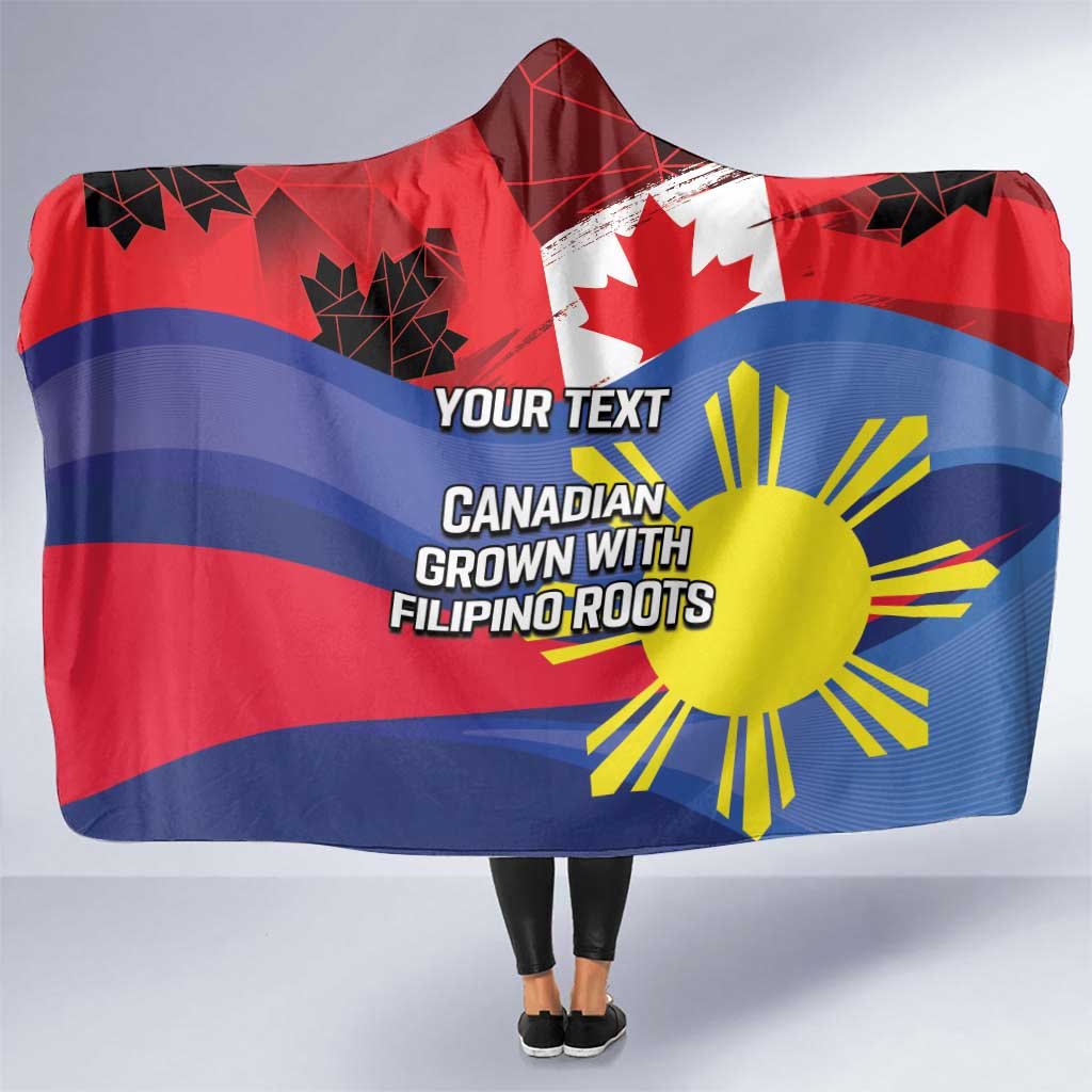 Personalized Canadian Grown With Filipino Roots Hooded Blanket