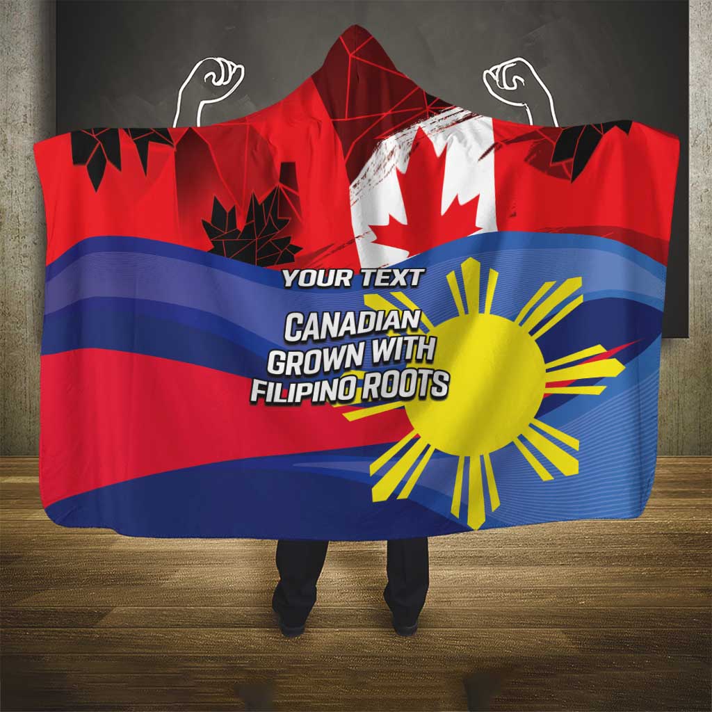 Personalized Canadian Grown With Filipino Roots Hooded Blanket