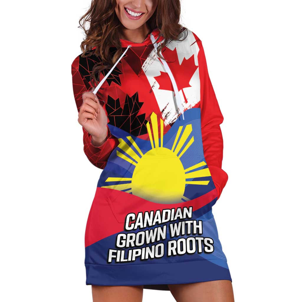 Personalized Canadian Grown With Filipino Roots Hoodie Dress