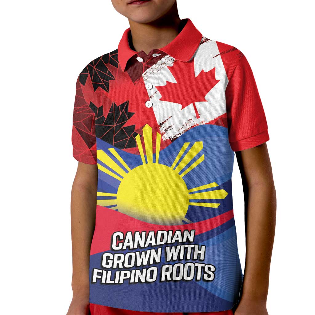 Personalized Canadian Grown With Filipino Roots Kid Polo Shirt