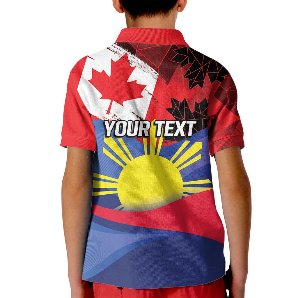 Personalized Canadian Grown With Filipino Roots Kid Polo Shirt