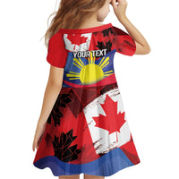 Personalized Canadian Grown With Filipino Roots Kid Short Sleeve Dress