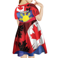 Personalized Canadian Grown With Filipino Roots Kid Short Sleeve Dress