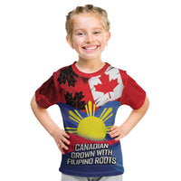 Personalized Canadian Grown With Filipino Roots Kid T Shirt