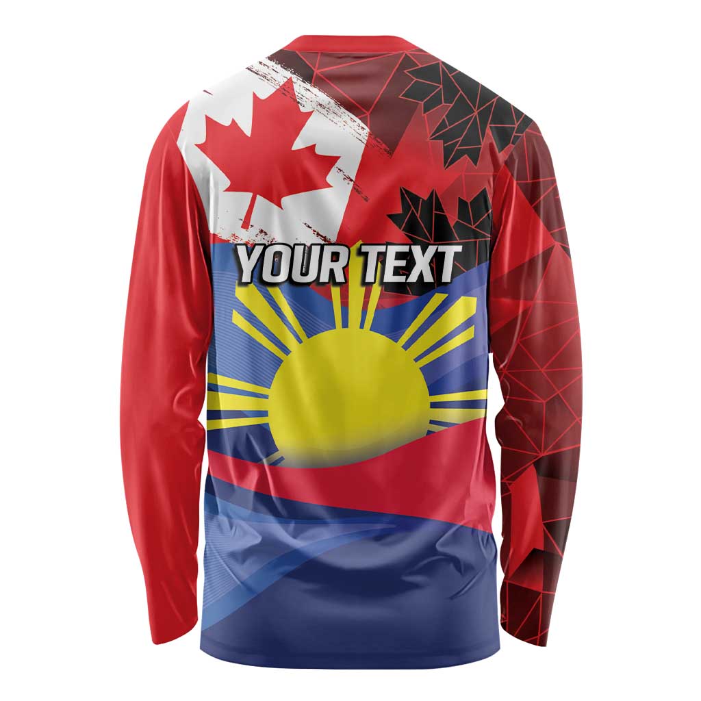 Personalized Canadian Grown With Filipino Roots Long Sleeve Shirt