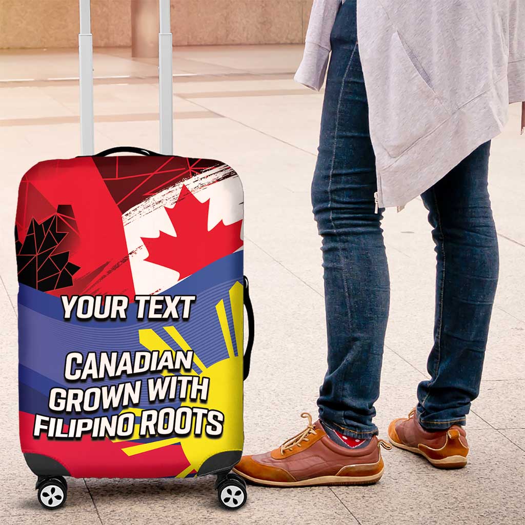 Personalized Canadian Grown With Filipino Roots Luggage Cover