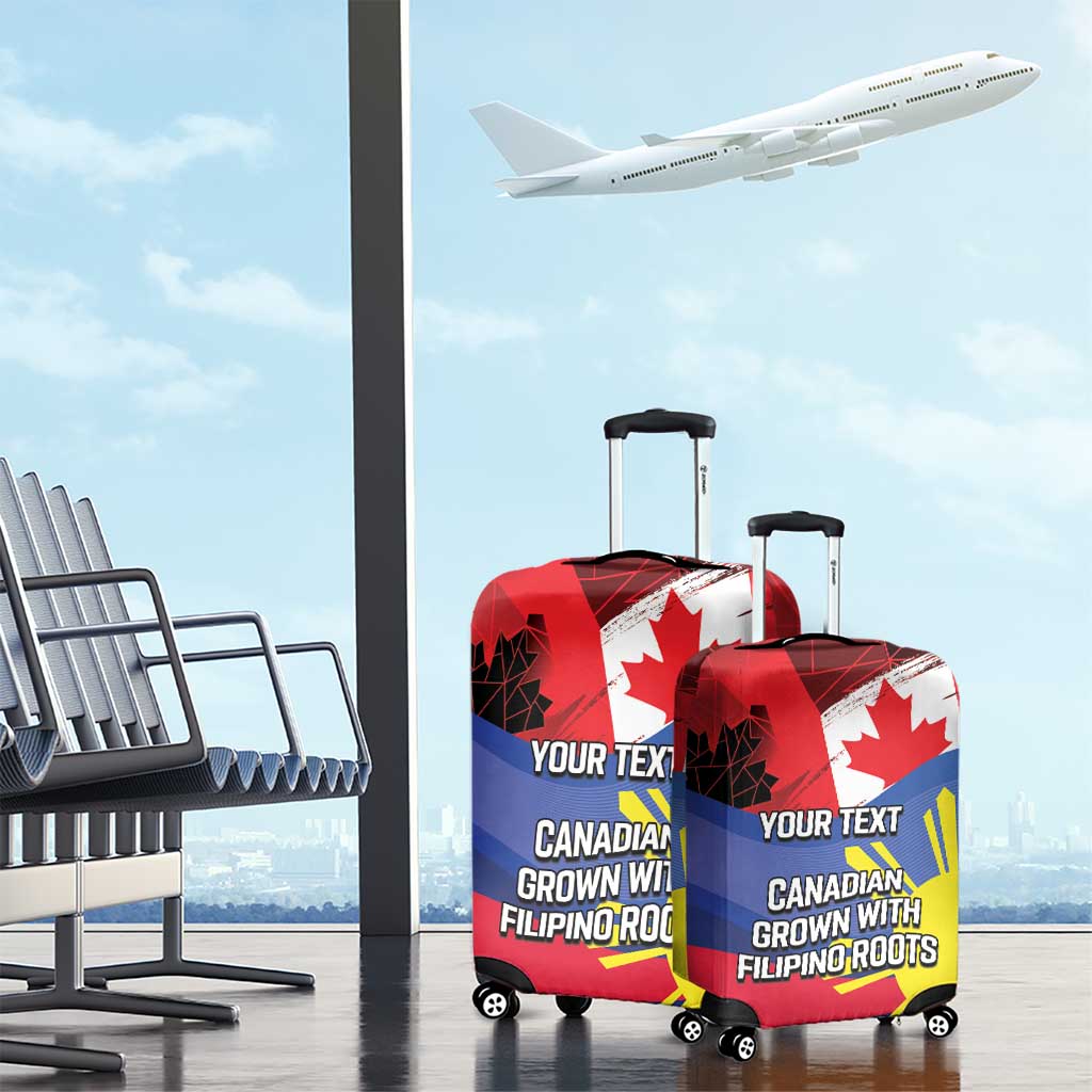 Personalized Canadian Grown With Filipino Roots Luggage Cover