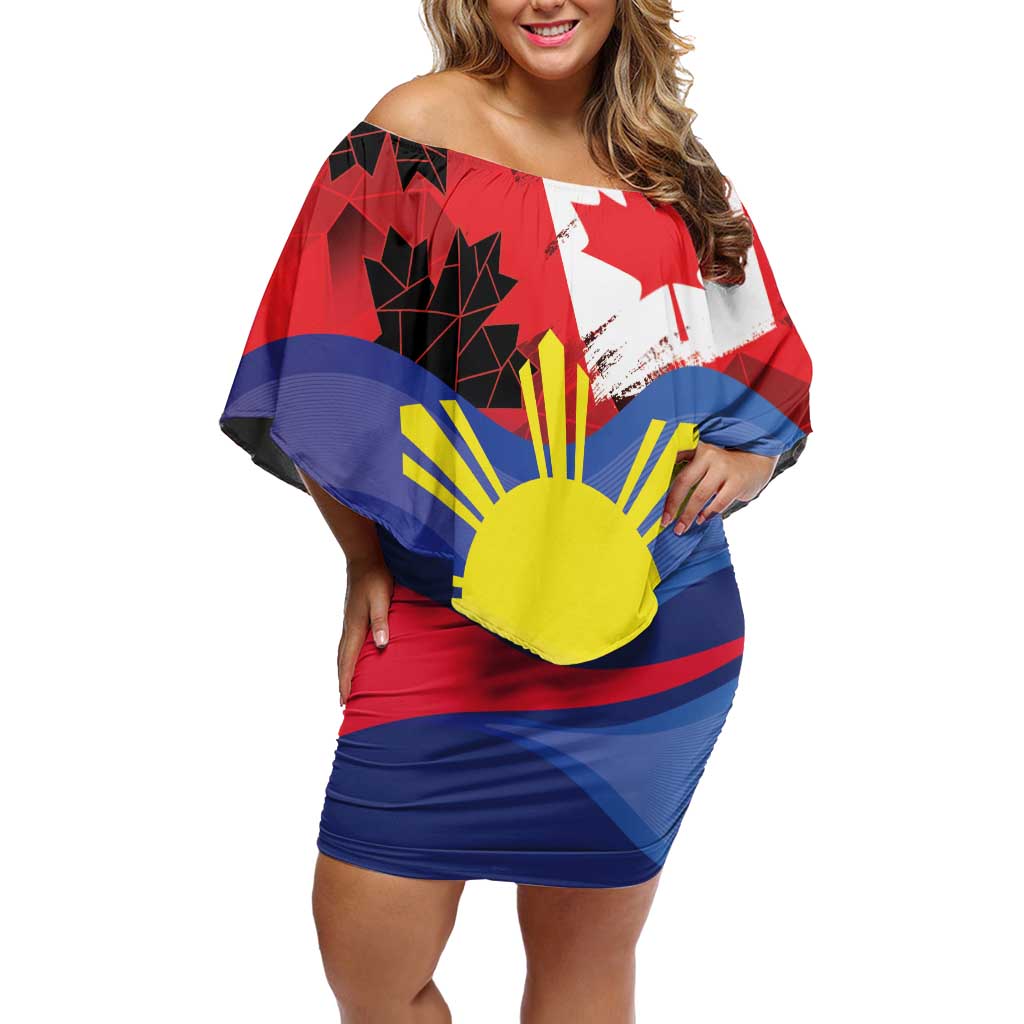 Personalized Canadian Grown With Filipino Roots Off Shoulder Short Dress