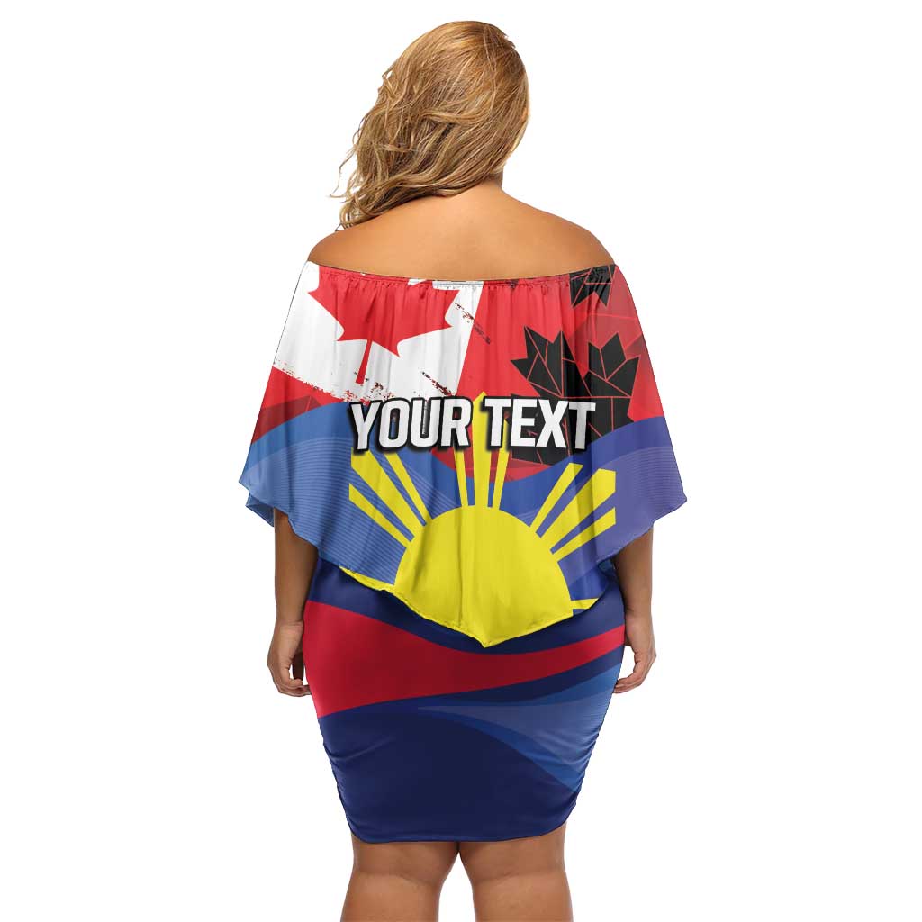 Personalized Canadian Grown With Filipino Roots Off Shoulder Short Dress