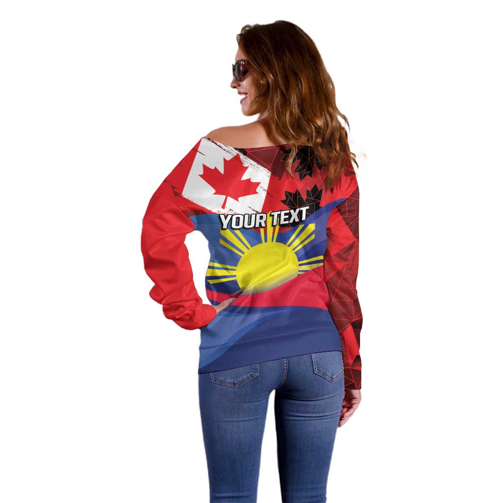 Personalized Canadian Grown With Filipino Roots Off Shoulder Sweater