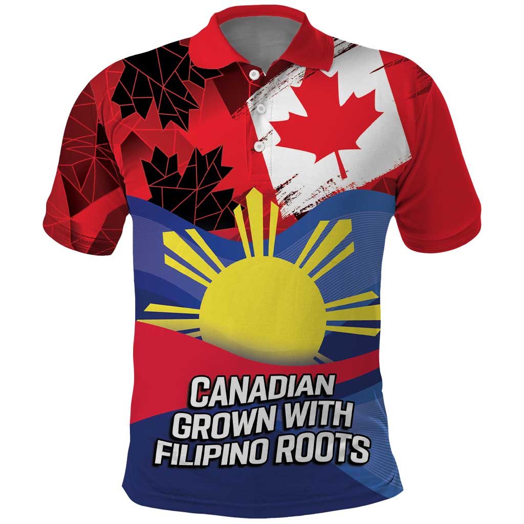 Personalized Canadian Grown With Filipino Roots Polo Shirt