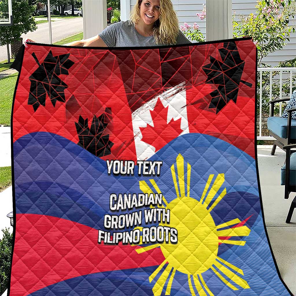 Personalized Canadian Grown With Filipino Roots Quilt