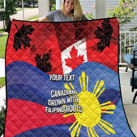 Personalized Canadian Grown With Filipino Roots Quilt