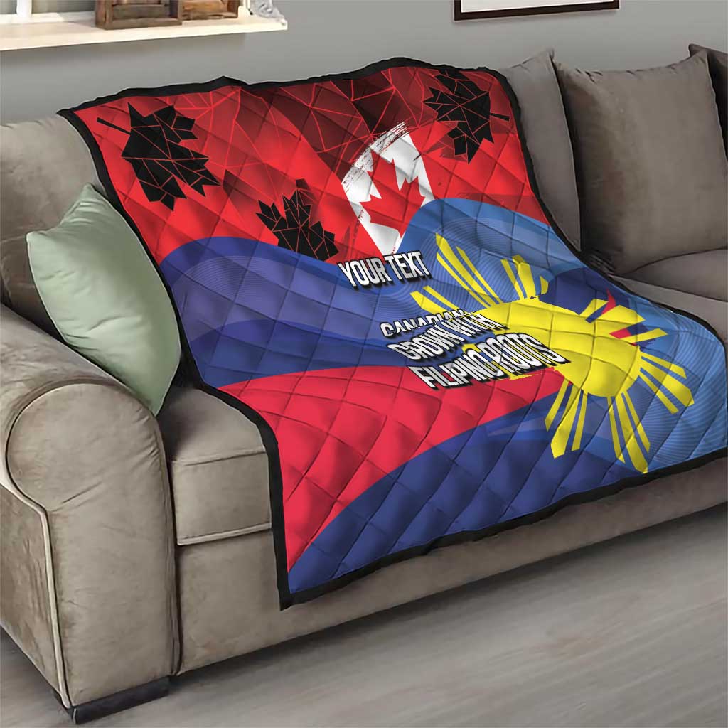 Personalized Canadian Grown With Filipino Roots Quilt