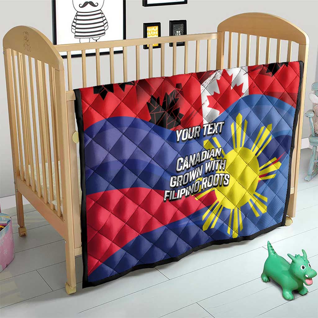Personalized Canadian Grown With Filipino Roots Quilt