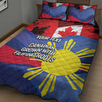 Personalized Canadian Grown With Filipino Roots Quilt Bed Set