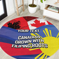 Personalized Canadian Grown With Filipino Roots Round Carpet