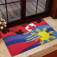 Personalized Canadian Grown With Filipino Roots Rubber Doormat