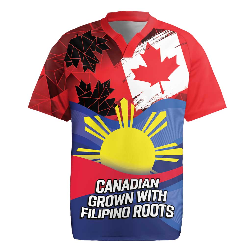 Personalized Canadian Grown With Filipino Roots Rugby Jersey