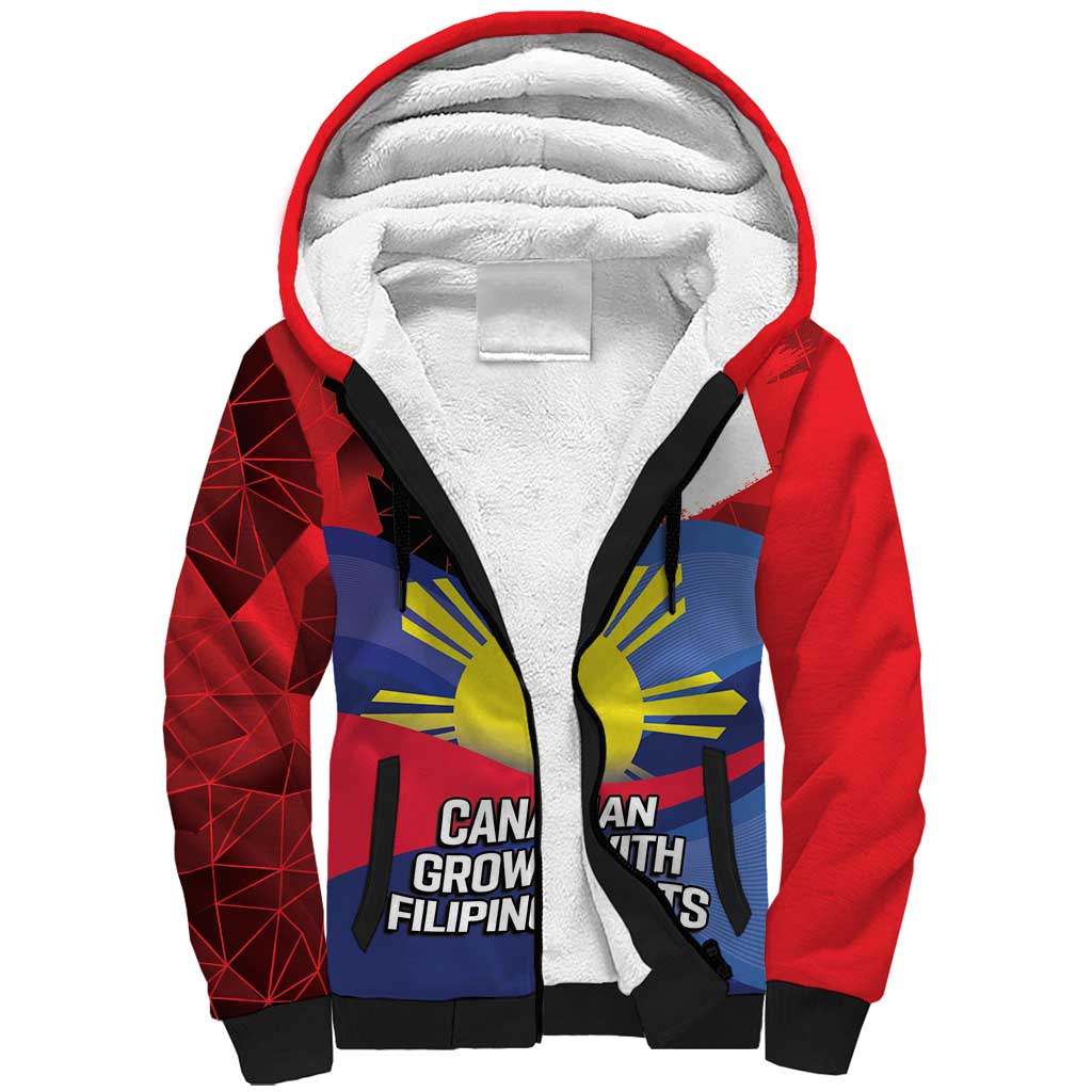 Personalized Canadian Grown With Filipino Roots Sherpa Hoodie