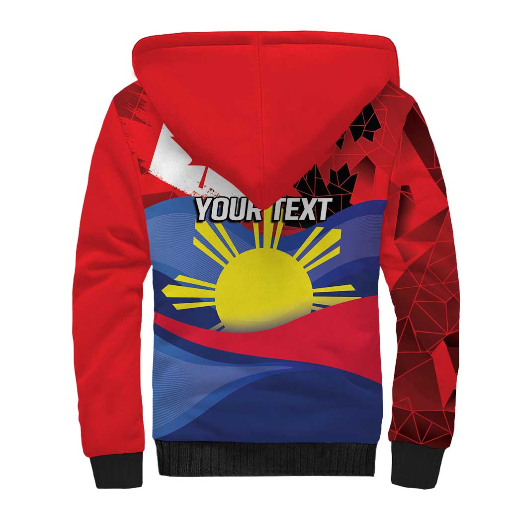 Personalized Canadian Grown With Filipino Roots Sherpa Hoodie