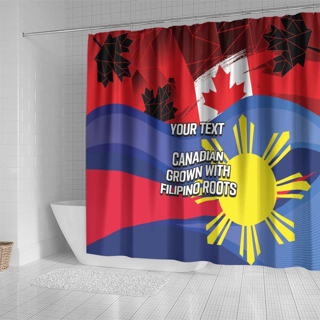 Personalized Canadian Grown With Filipino Roots Shower Curtain