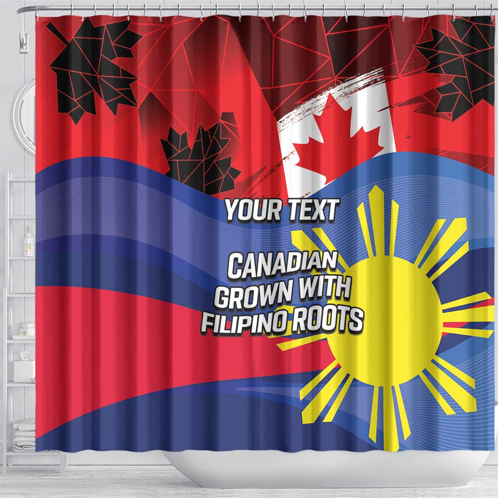 Personalized Canadian Grown With Filipino Roots Shower Curtain