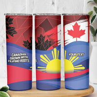 Personalized Canadian Grown With Filipino Roots Skinny Tumbler