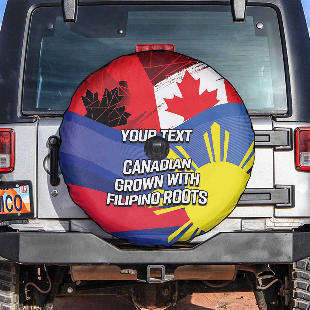 Personalized Canadian Grown With Filipino Roots Spare Tire Cover