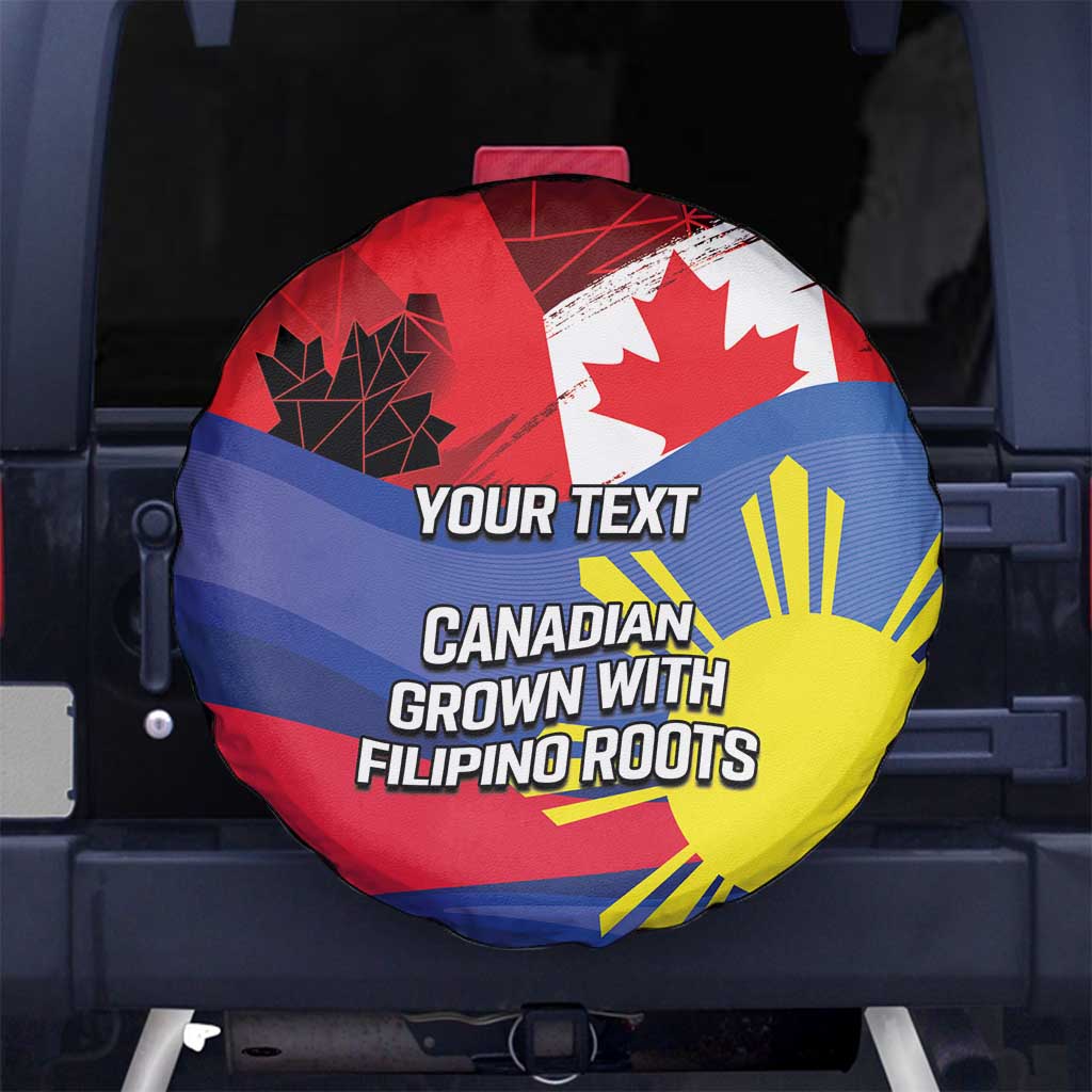 Personalized Canadian Grown With Filipino Roots Spare Tire Cover