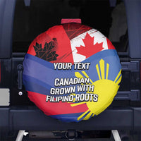 Personalized Canadian Grown With Filipino Roots Spare Tire Cover