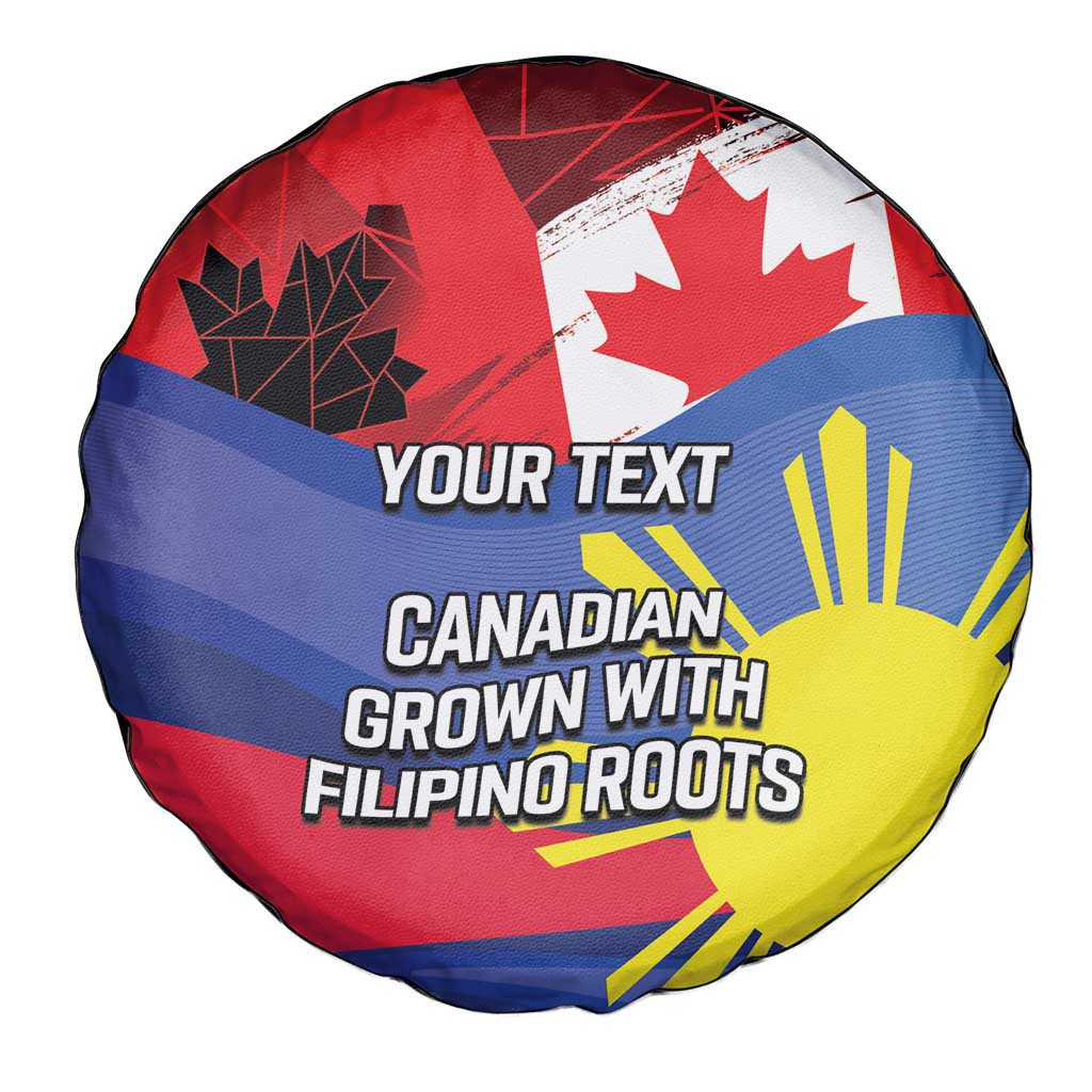 Personalized Canadian Grown With Filipino Roots Spare Tire Cover