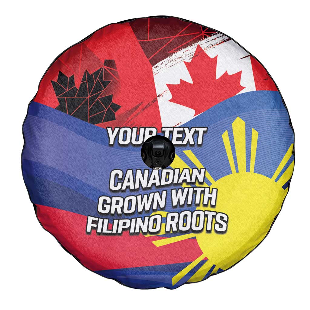 Personalized Canadian Grown With Filipino Roots Spare Tire Cover