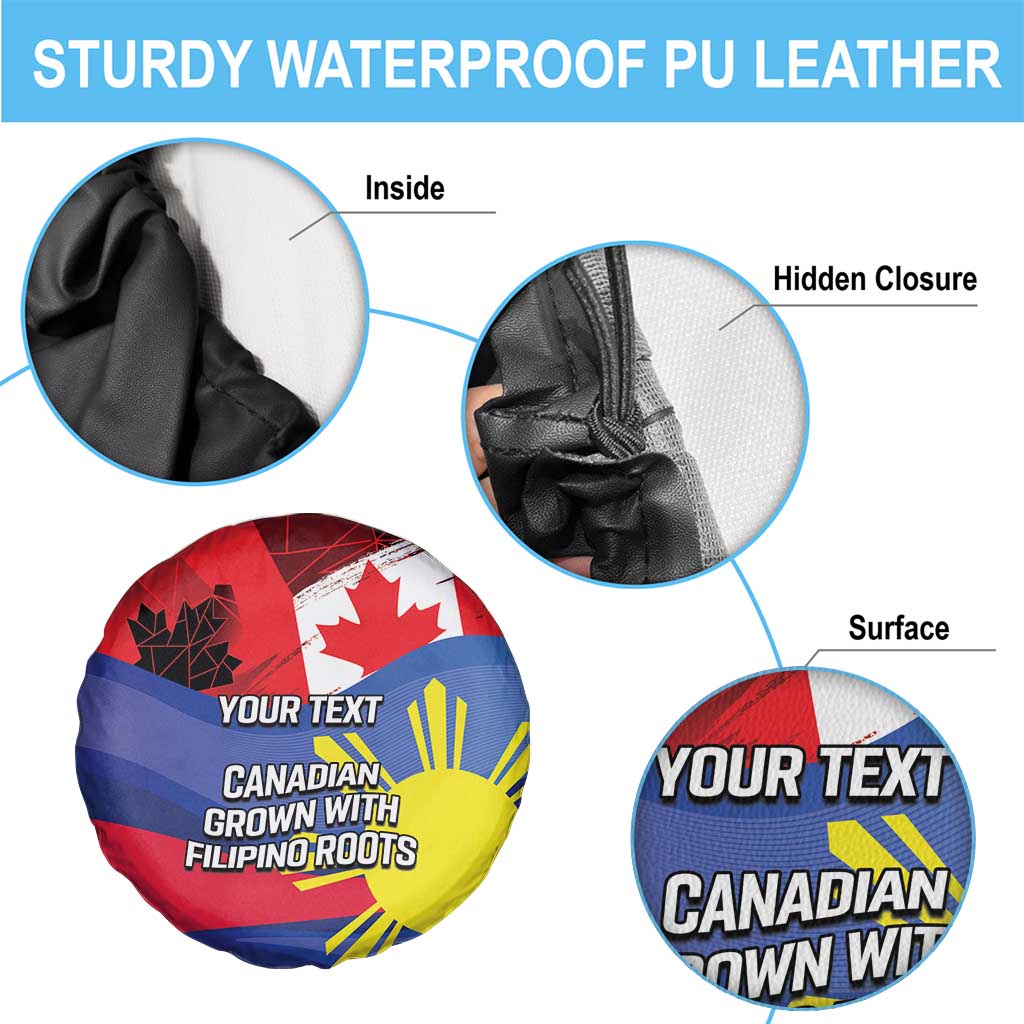 Personalized Canadian Grown With Filipino Roots Spare Tire Cover