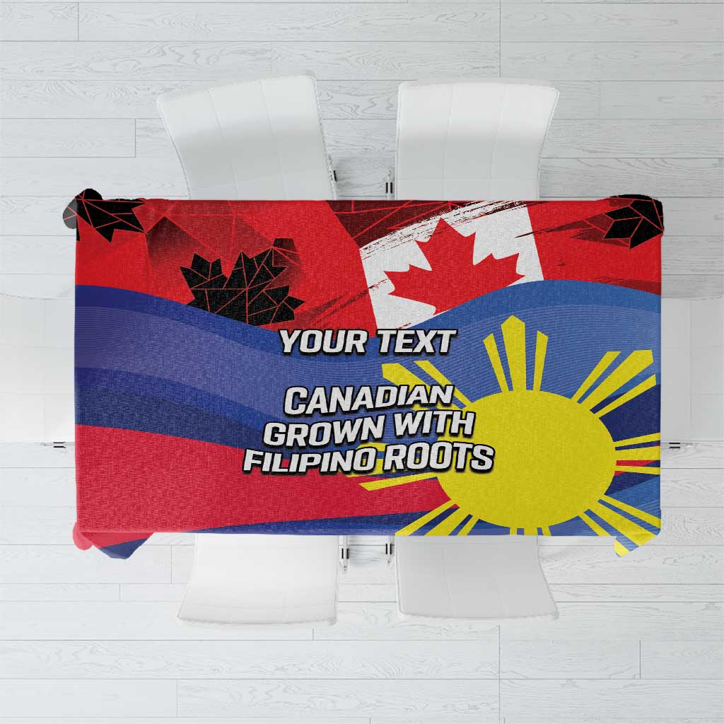 Personalized Canadian Grown With Filipino Roots Tablecloth