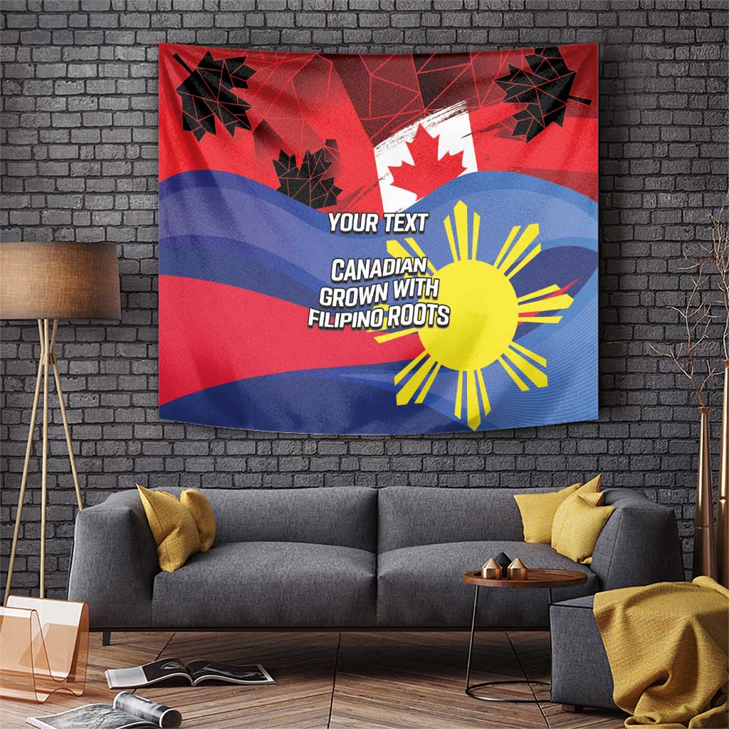 Personalized Canadian Grown With Filipino Roots Tapestry