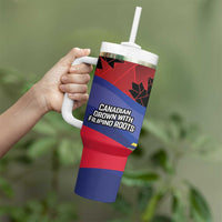 Personalized Canadian Grown With Filipino Roots Tumbler With Handle