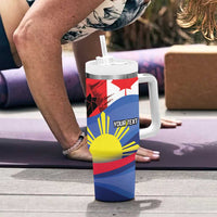 Personalized Canadian Grown With Filipino Roots Tumbler With Handle