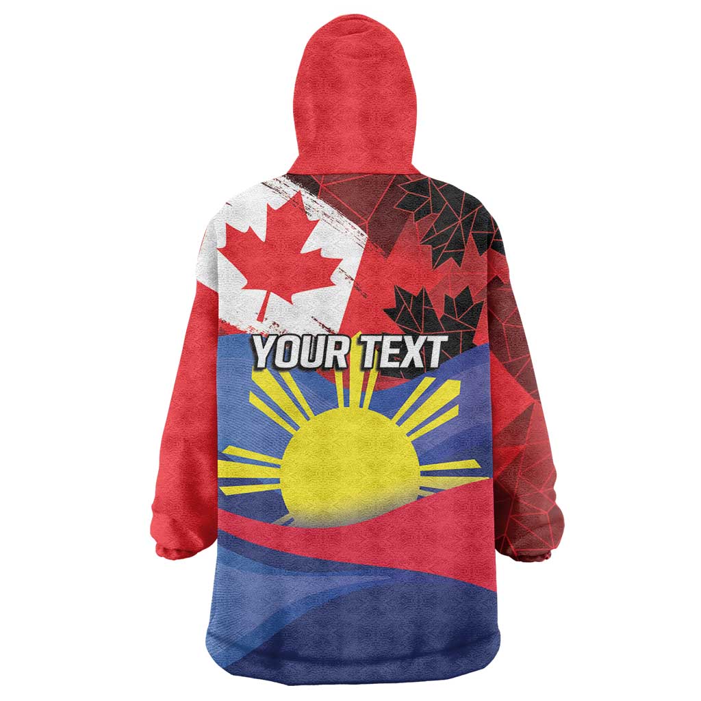 Personalized Canadian Grown With Filipino Roots Wearable Blanket Hoodie