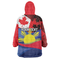 Personalized Canadian Grown With Filipino Roots Wearable Blanket Hoodie