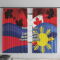 Personalized Canadian Grown With Filipino Roots Window Curtain