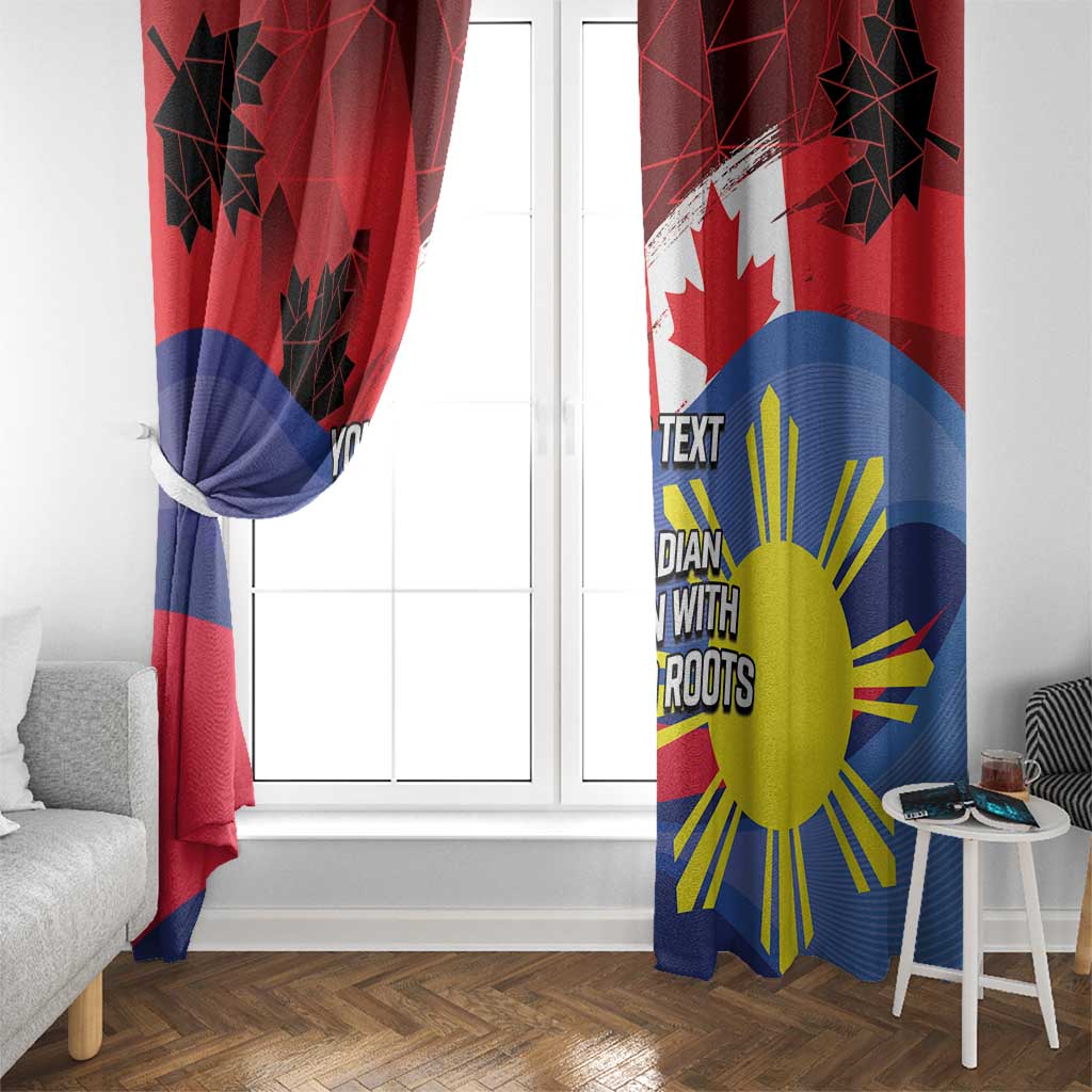Personalized Canadian Grown With Filipino Roots Window Curtain