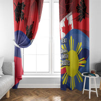Personalized Canadian Grown With Filipino Roots Window Curtain