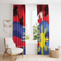 Personalized Canadian Grown With Filipino Roots Window Curtain